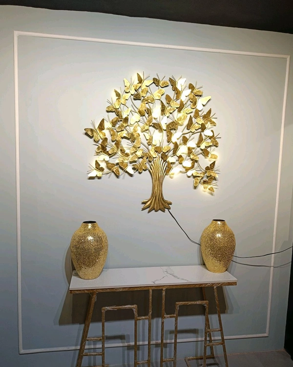 Butterfly Tree Wall Art With LED Light  - Size 40 X 40 Inch