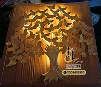 Butterfly Tree Wall Art With LED Light  - Size 40 X 40 Inch