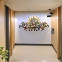 7 Horse Wall Art With LED Light  - Size 46 X 24 Inch