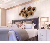 Wall Art With  Mirror Ak01 - Size 24 X 48 Inch