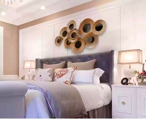 Wall Art With  Mirror Ak01 - Size 24 X 48 Inch