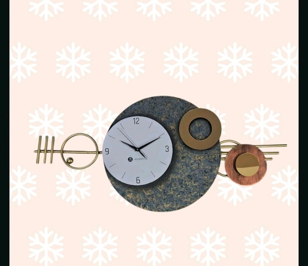 Wall Clock Aa91 - Size 36x18 Inch