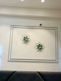 2pc Flower Wall Decor  - Size 10 X 10 Inch