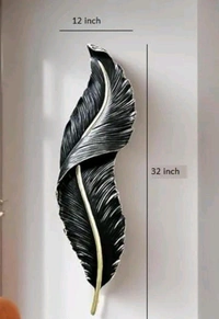 CA02 Feather Wall Art With LED Light 