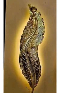 CA03 Feather Wall Art With LED Light 