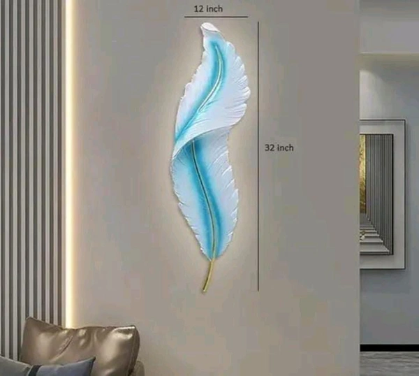 CA04 Feather Wall Art With LED Light 