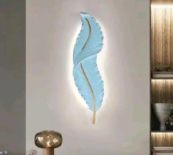 CA05 Feather Wall Art With LED Light 