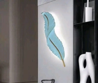 CA05 Feather Wall Art With LED Light 