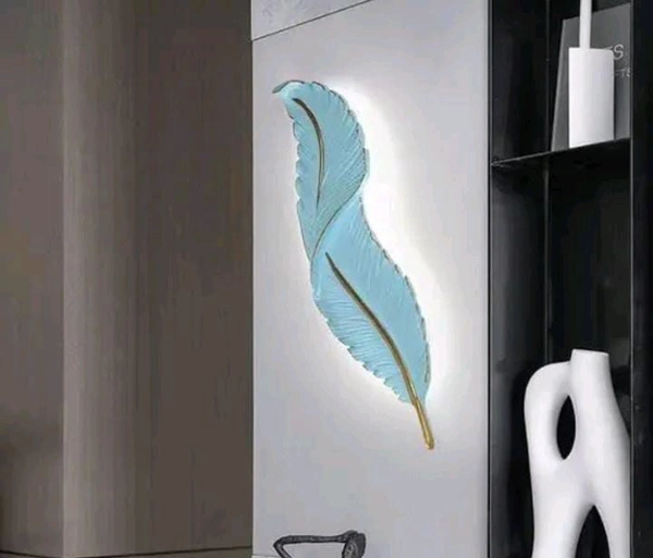CA05 Feather Wall Art With LED Light 