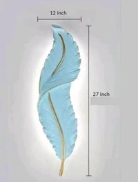 CA05 Feather Wall Art With LED Light 