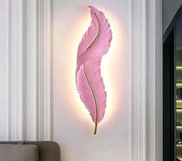 CA06 Feather Wall Art With LED Light 