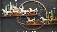 big size 7 horse wall art - size 60 x 30 inch