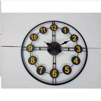Round Black clock AD0012.4 - Size 24 inch