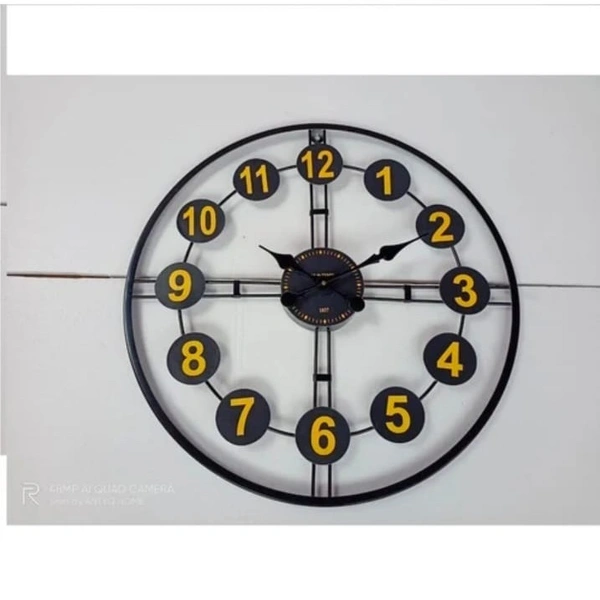 Round Black clock AD0012.4 - Size 24 inch