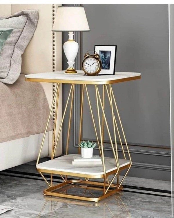 Side table in iron base  DN01 - Size 16 x 16 x 22 inch