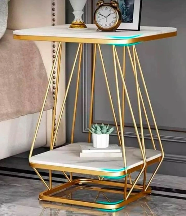 Side table in iron base  DN01 - Size 16 x 16 x 22 inch