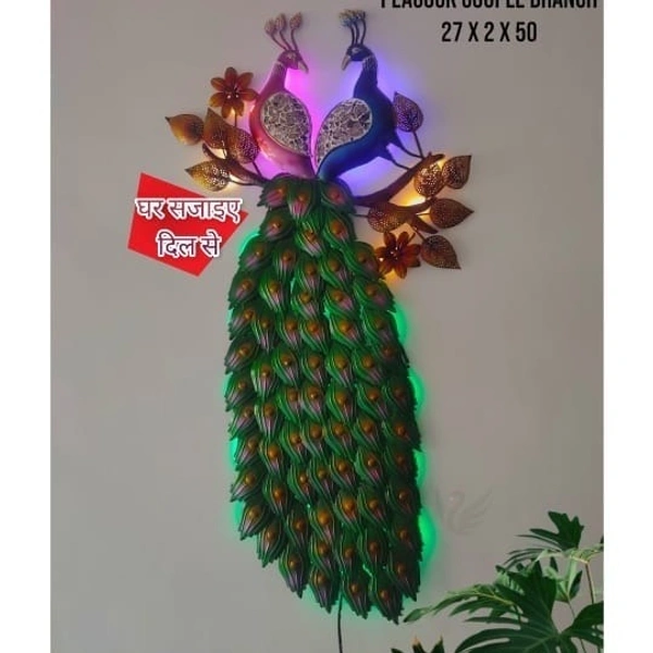 Peacock couple branch SW25 - Size 50 x 27 inch