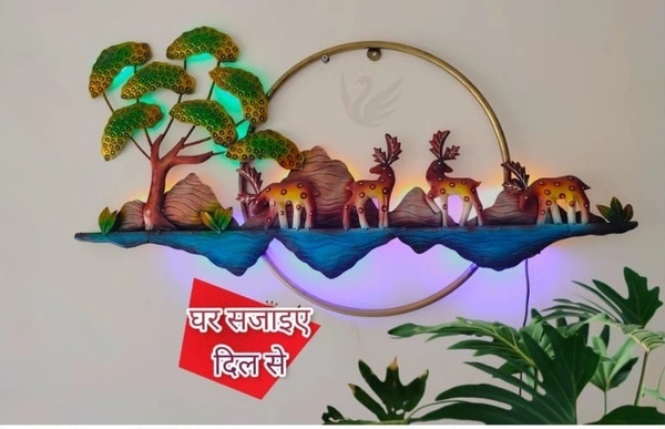 Reindeer forest mountain SW20 - Size 36 x 19 inch