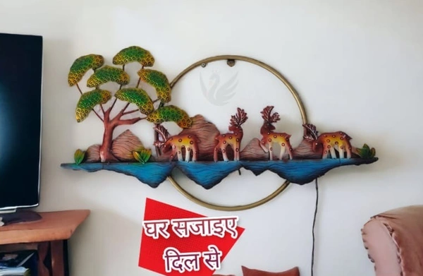 Reindeer forest mountain SW20 - Size 36 x 19 inch