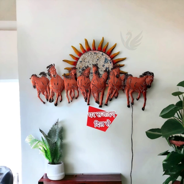 7 horses MIni sun panel with led light SW7 - Size 30 x 18 inch