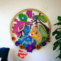 Big Radha krishna round SW12 - Size 35 x 32 inch