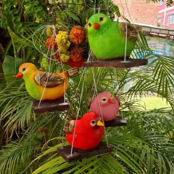 Birds flower pots set of 4 pc - Size 8 inch