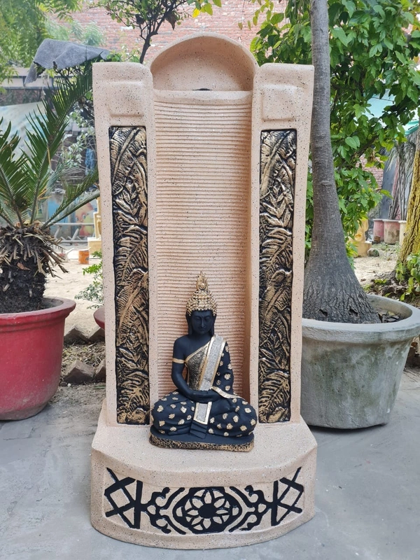 Big hut with buddha statue - Size 4ft