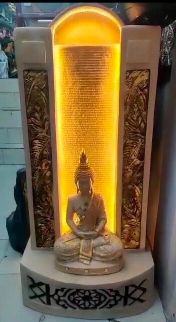 Big hut with buddha statue - Size 4ft