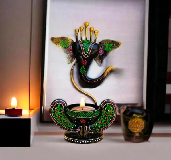 T-light ganesha green