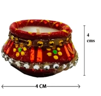 Handmade clay Diya set of 12pc