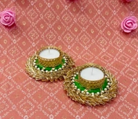 T-light green set of 4pc