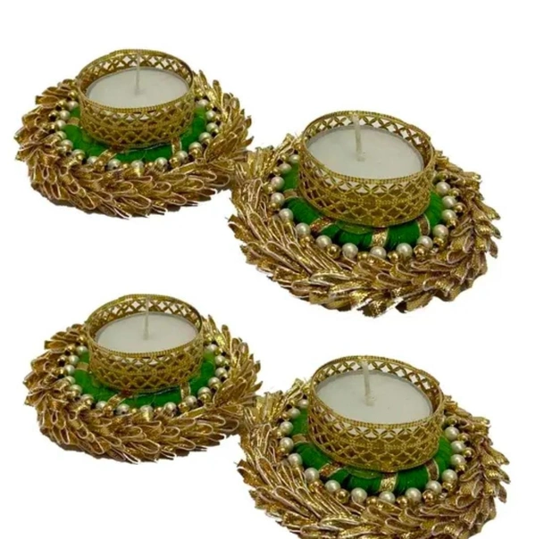 T-light green set of 4pc