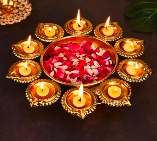 Metal diya urli - Size 10 inch