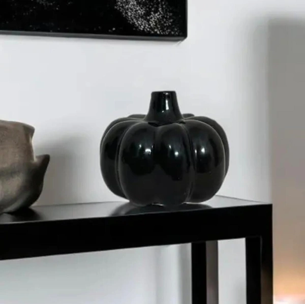 Ceramic Pumpkin shape flower vase - Size 5 inch
