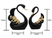 Cute love birds swan pair showpiece