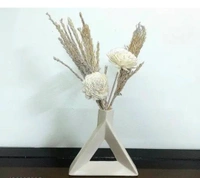 ceramic Tringle flower vase  - Size 7 inch