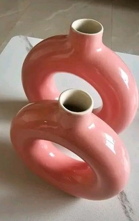 Ceramic flower vase new color 2pc