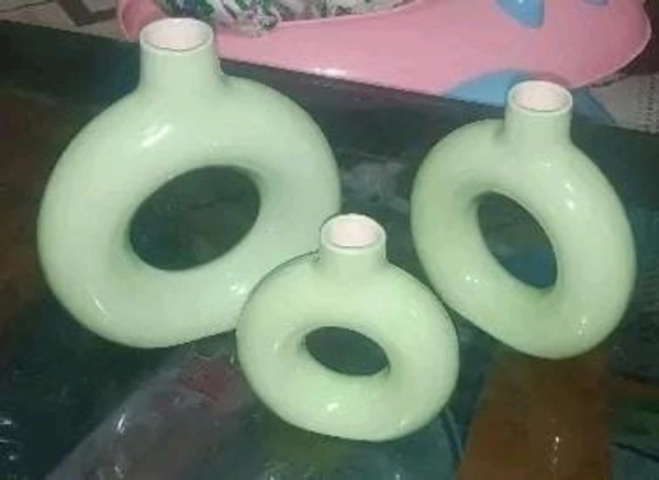 Donut shape flower vases 3pc