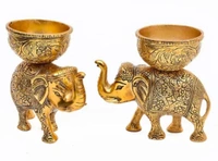 Antique elephants table decor 2pc