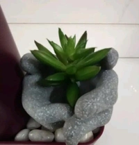 Mini artificial plant with hand