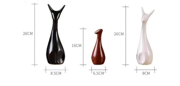 Ceramic 3pc showpiece 