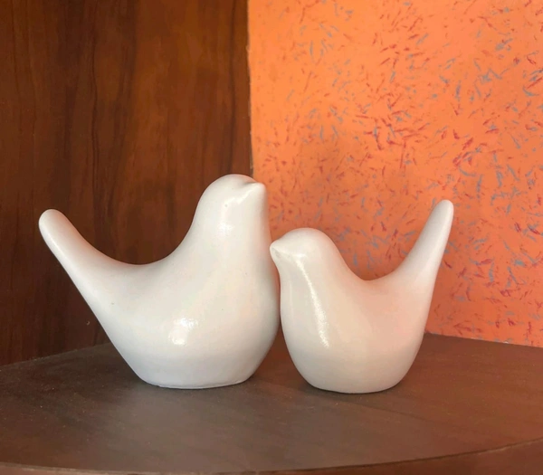 Ceramic birds 2pc showpiece