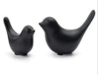 Ceramic black birds 2pc showpiece