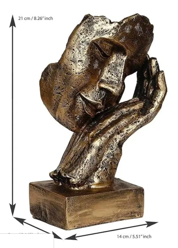 Antique look human face showpiece