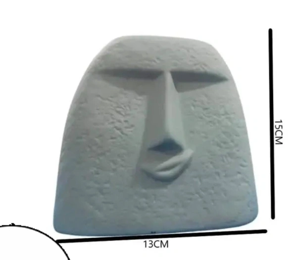 face couple vase grey 2pc