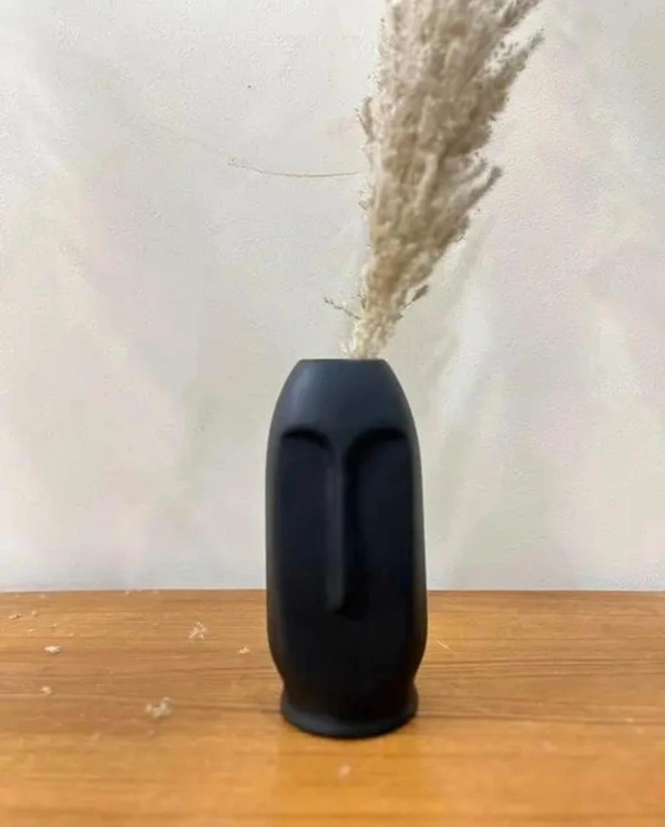 flower vase ceramic black 3pc