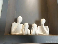 Resin white couple family 