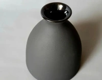 Ceramic black vase new shape  - Size  6 inch