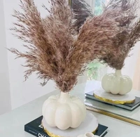 Ceramic vase pumpkin shape 2pc set - Size 4.5 inch