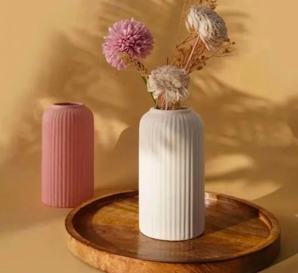 DC Ceramic flower vase 2pc set - Size 10 x 4 inch